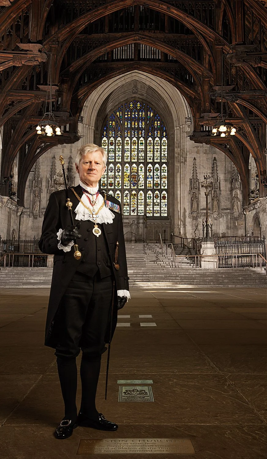 Black Rod in the Great Hall of the Palace of Westminster
