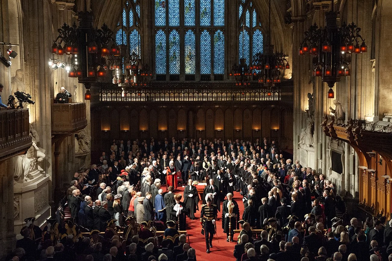 The Silent Ceremony in Guildhall. The outgoing Lord Mayor hands over to the next year's Lord Mayor