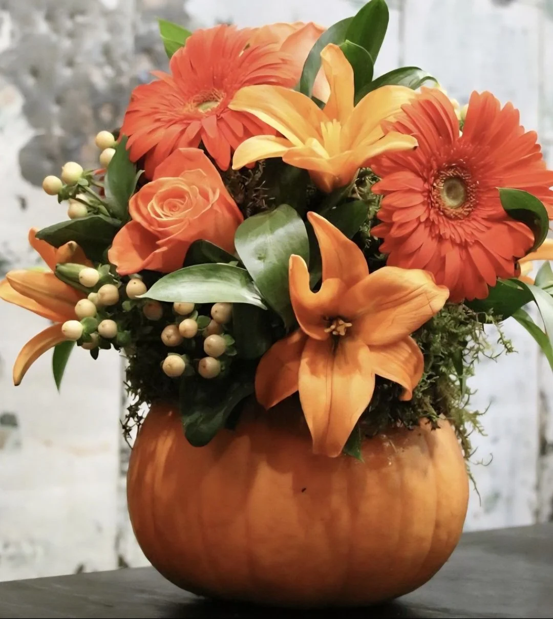 Fresh Floral Pumpkin Table Arrangement Workshop