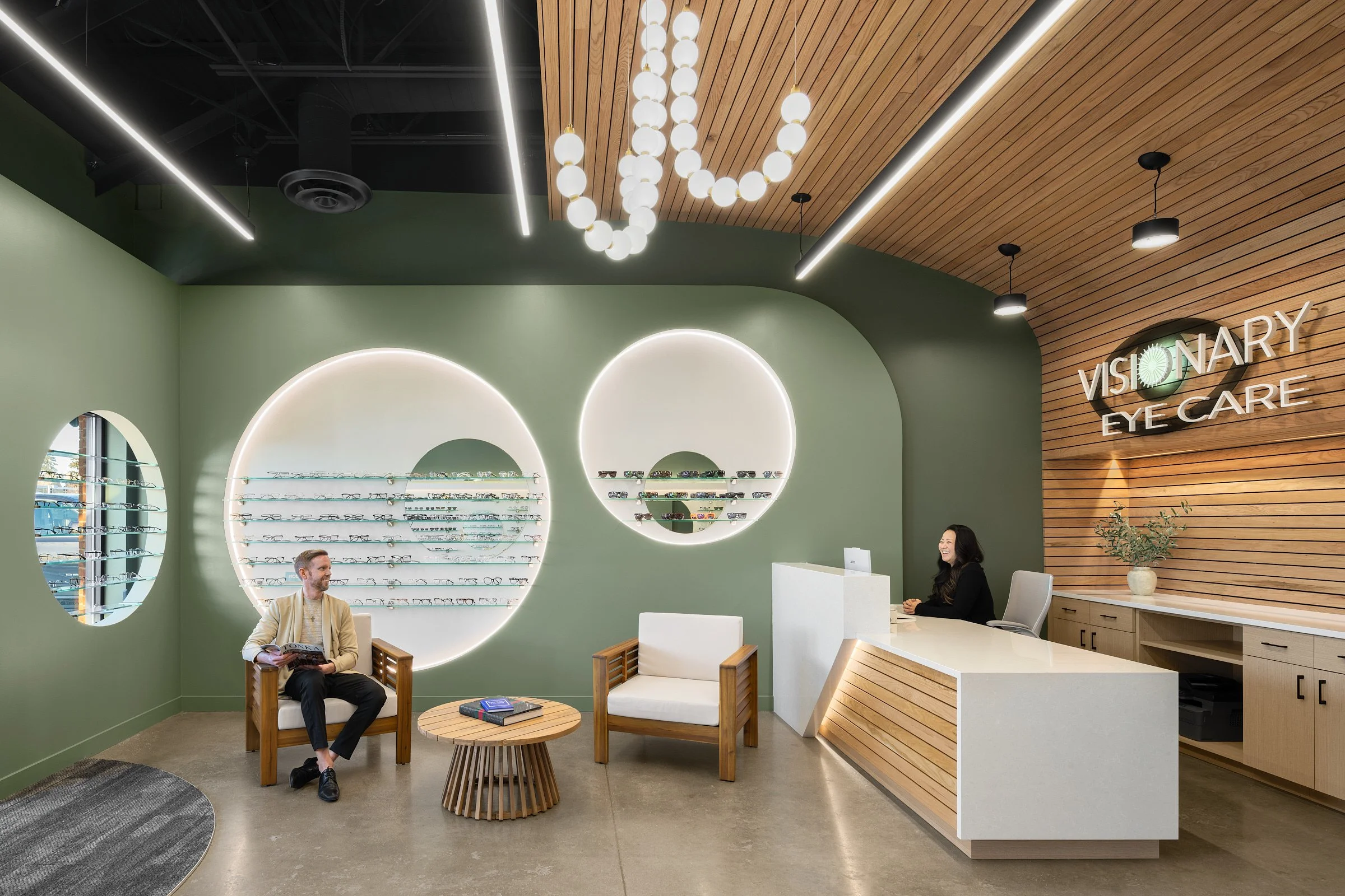 Bringing this vision to life&mdash;literally.

We are thrilled to share the completion of our latest project for @visionaryeyecaremn 

Transforming this 1,300 SF space required a hyper-focus on high-end finishes, warm textures, and elegant features t