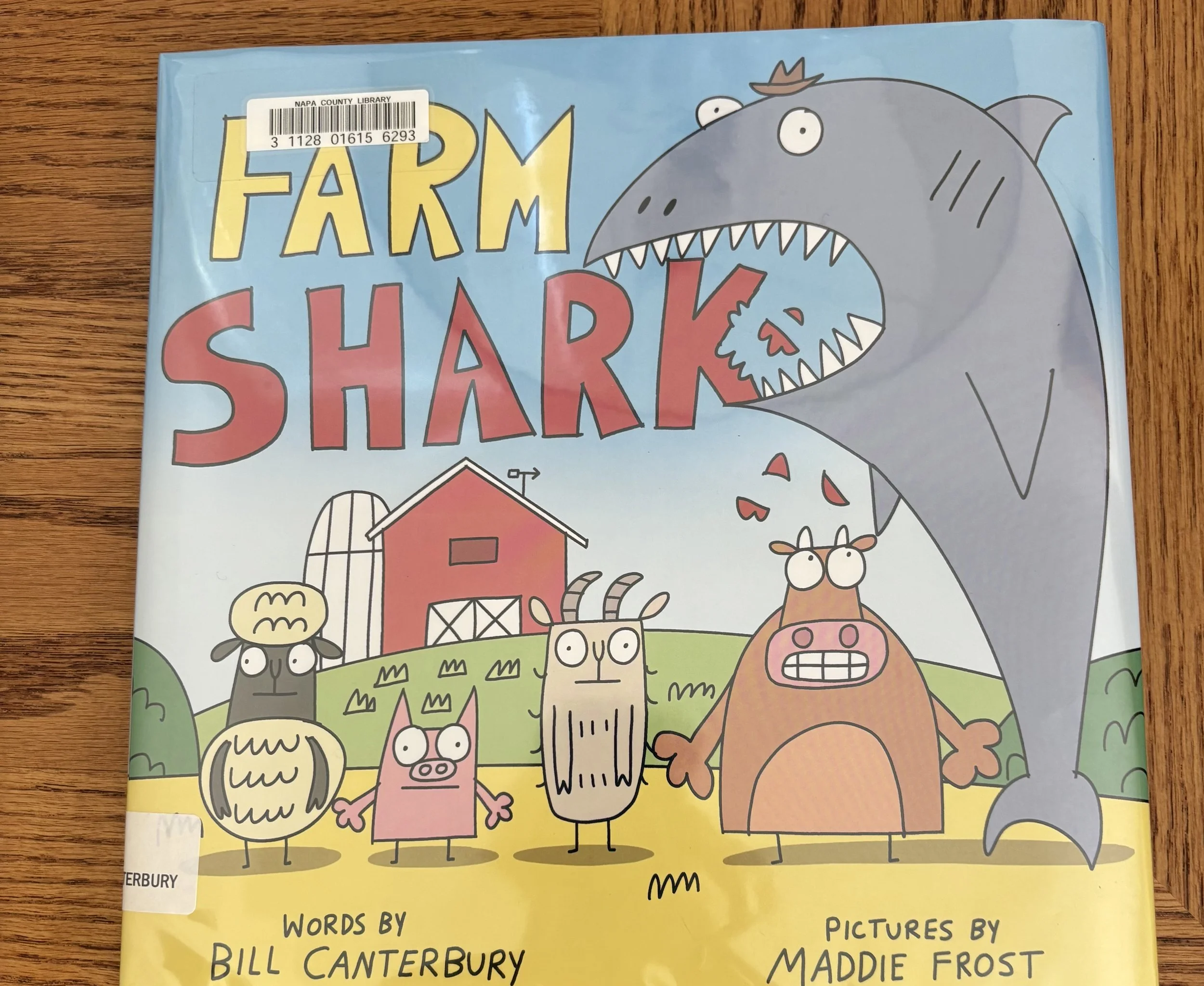 Sharks on a farm??? Probably not the smartest idea. Ha ha.