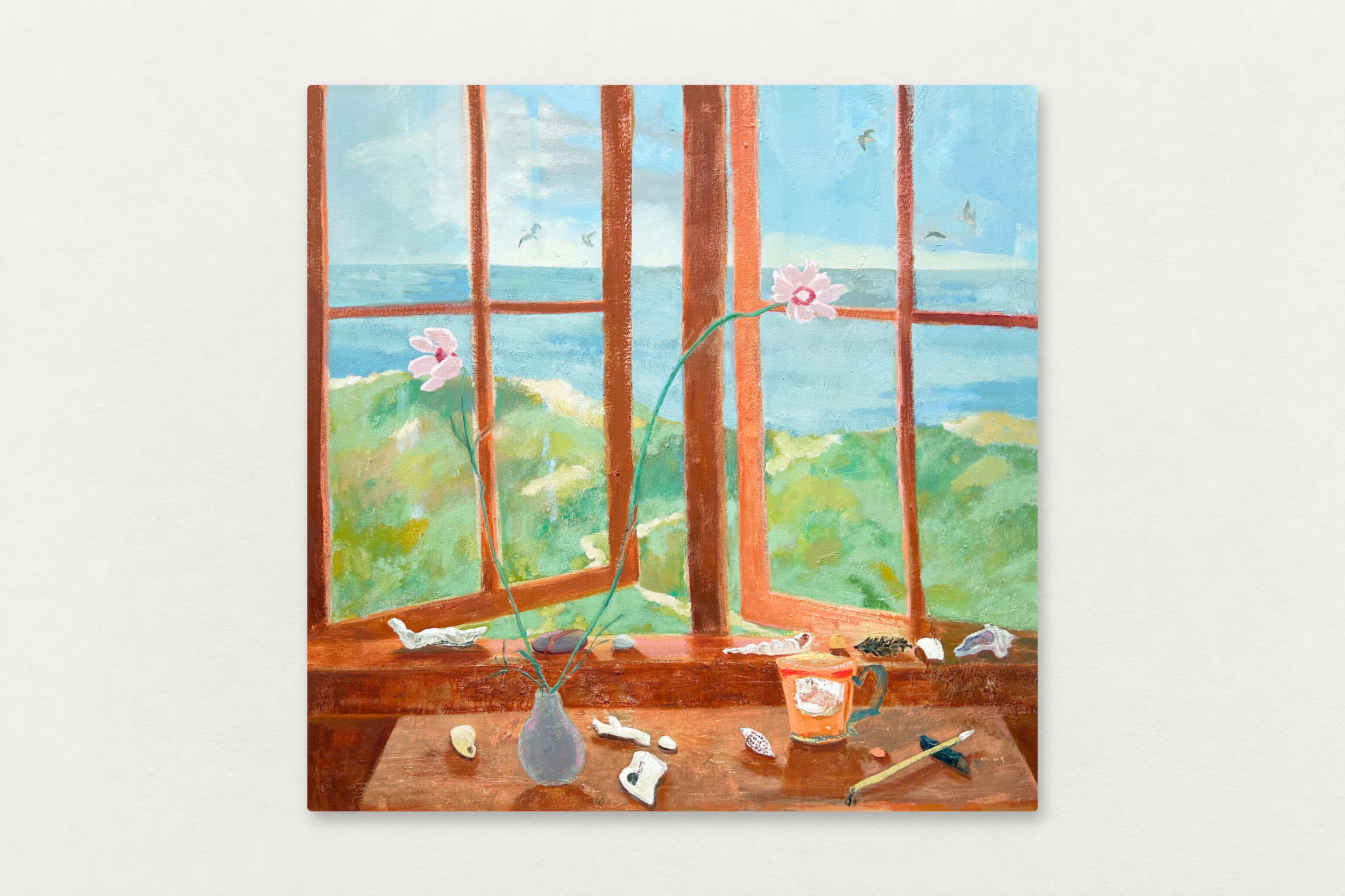 Melanie Parke
  Coffee with Ginny , 2025
   Oil on canvas
  36 by 36 inches
  $5800  