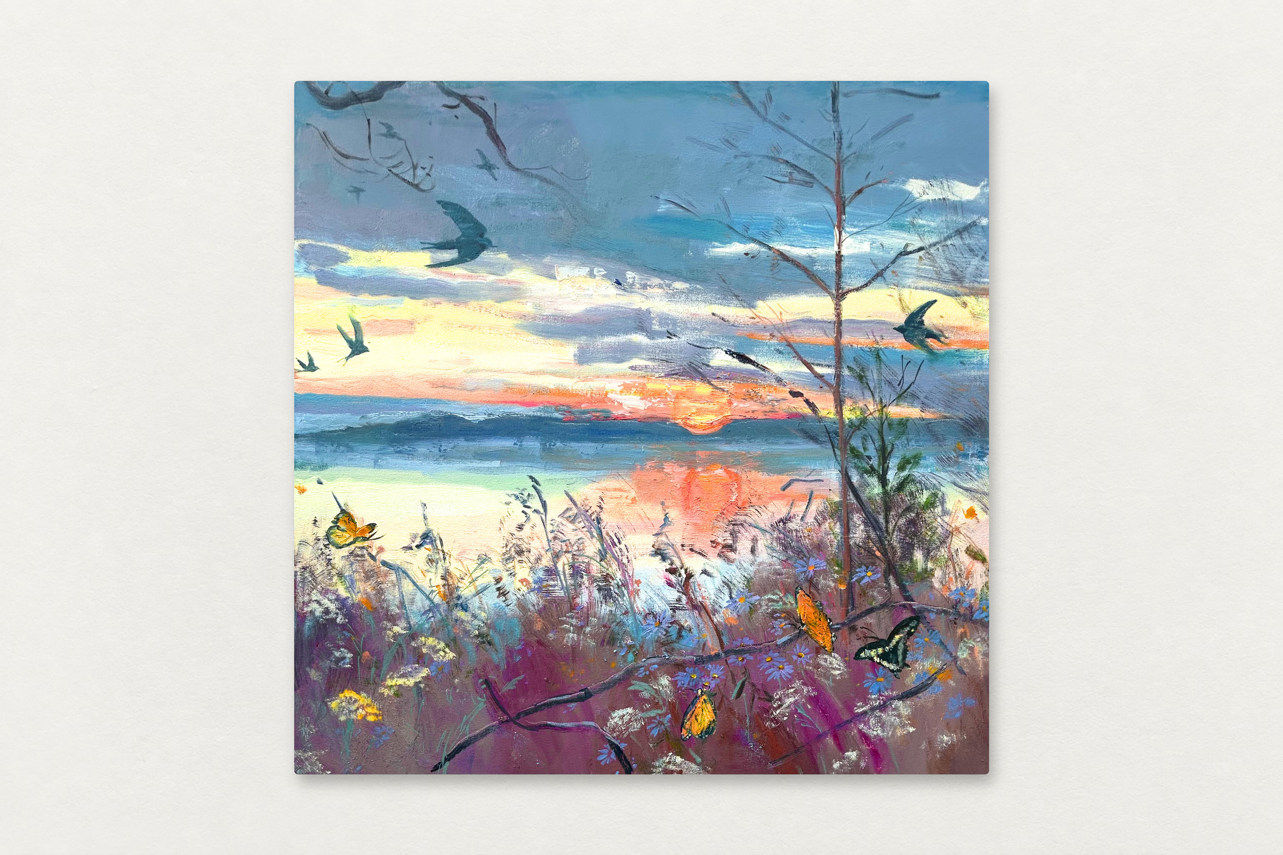 Melanie Parke
  Swallow Sail , 2026
   Oil on canvas
  30 by 30 inches
  $4800  