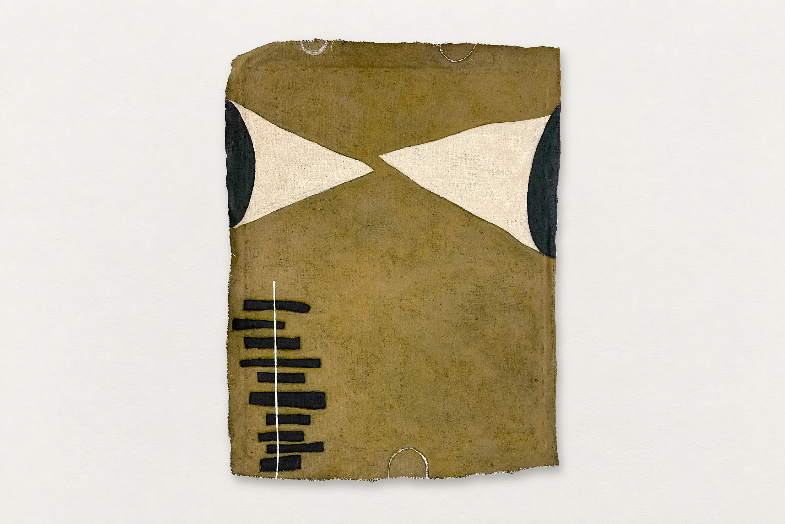 Jesse Hickman
  Listener , 2026
   Paint on Burlap
  58 by 40 inches
  $2800  