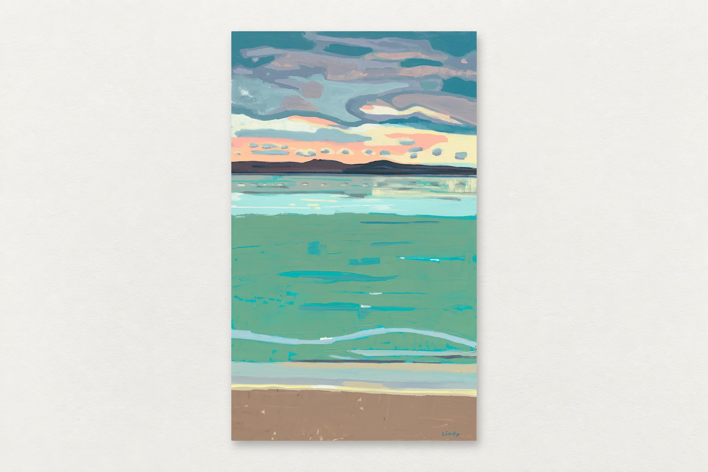 Lindy Bishop
  Evening on Lake Leelanau , 2026
   Acrylic on canvas
  60 by 36 inches
  $3700  