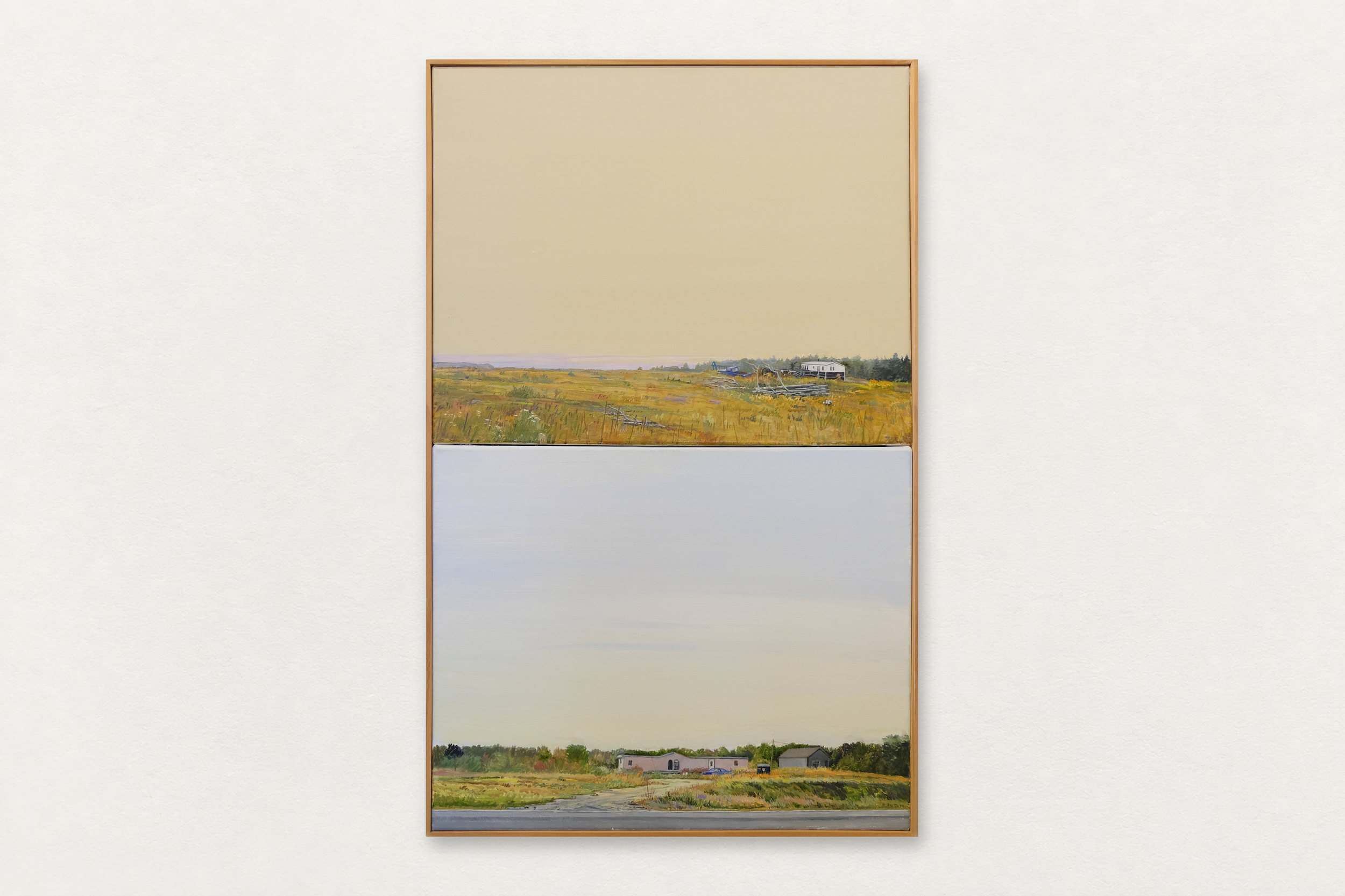 Mary Aro
  Maine Diptych 
   Oil on canvas in artist's frame (2 parts)
  32.5 by 20.5 inches framed
  $6800  
