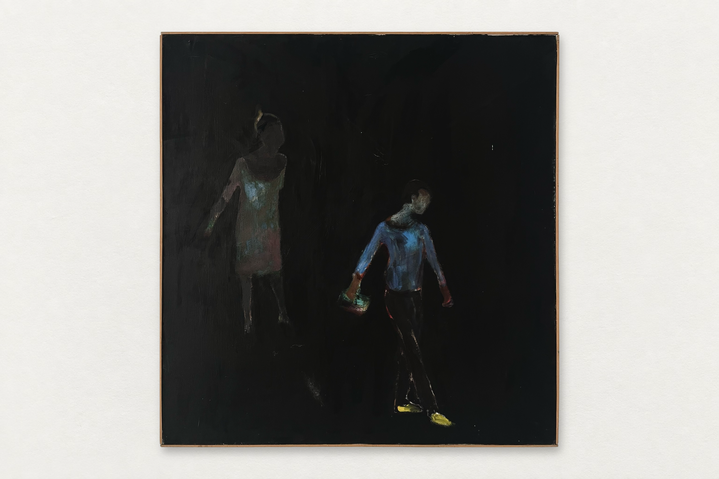 Sarah Innes
  Spat 
   Oil on canvas in artist's frame
  40 by 38 inches
  $1800  