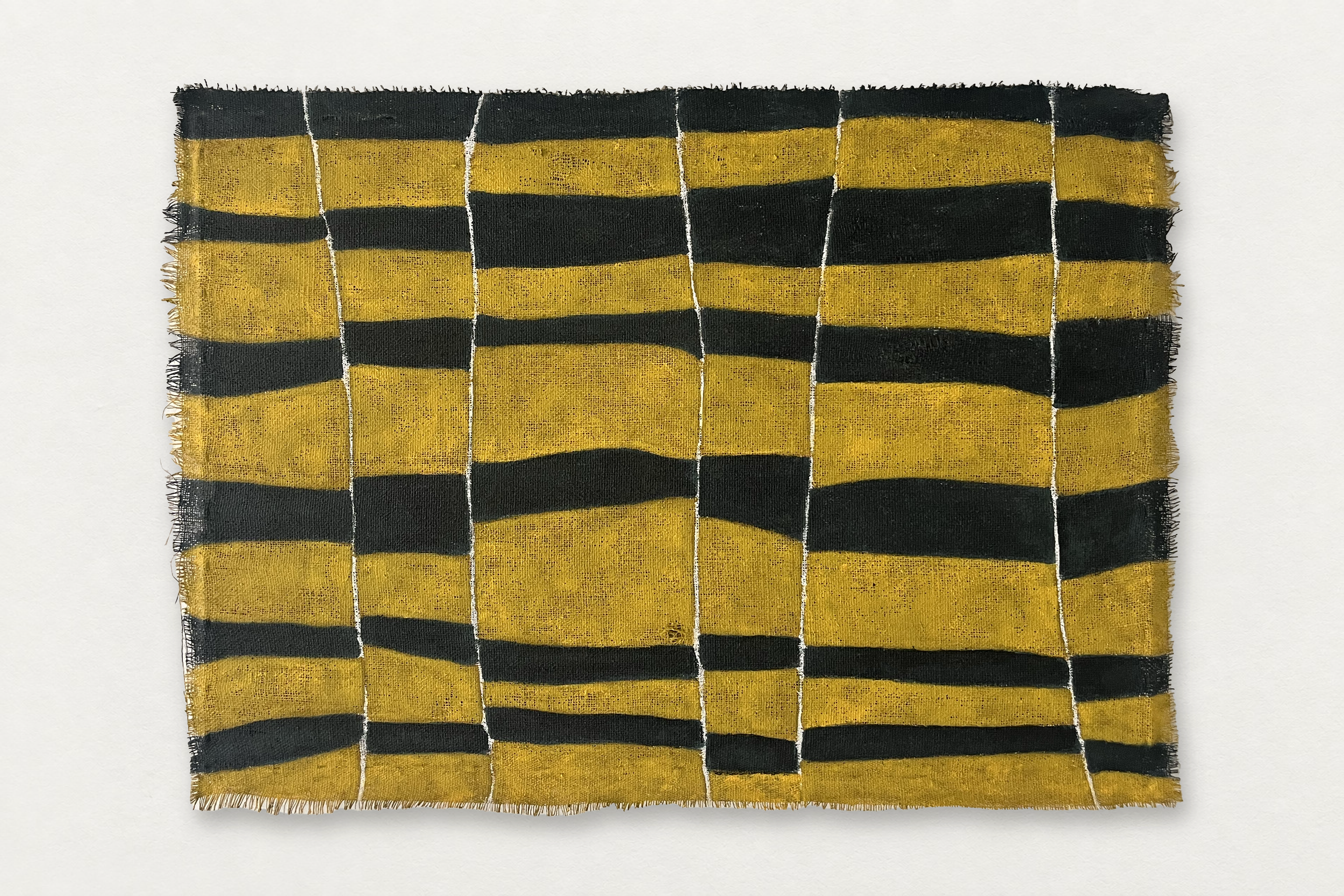 Jesse Hickman
  Black and Yellow , 2026
   Paint on Burlap
  39 by 55 inches
  $2800  