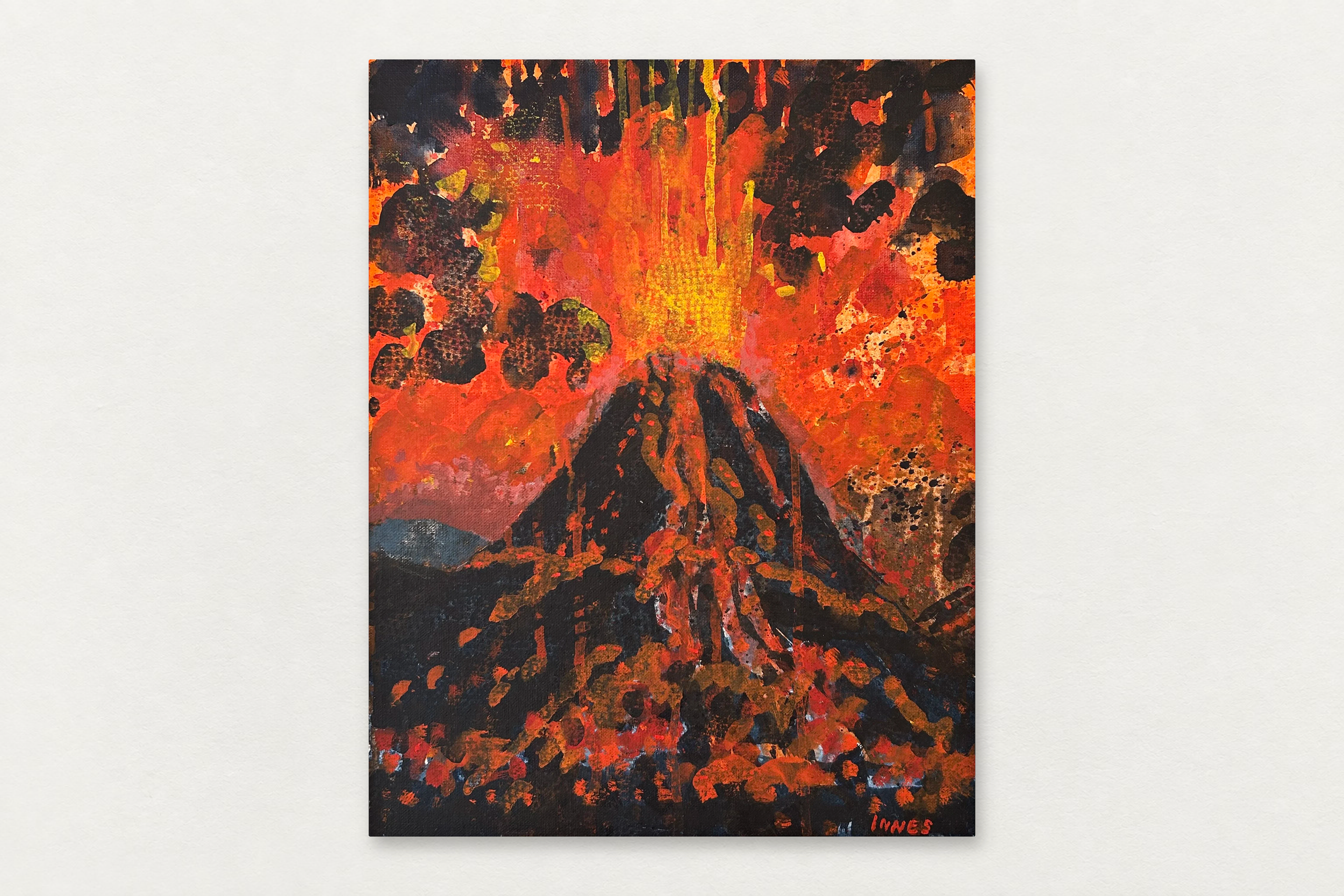 Sarah Innes
  Vesuvius Erupting 
   Oil on canvas in artist's frame
  14 by 11 inches
  $1200  