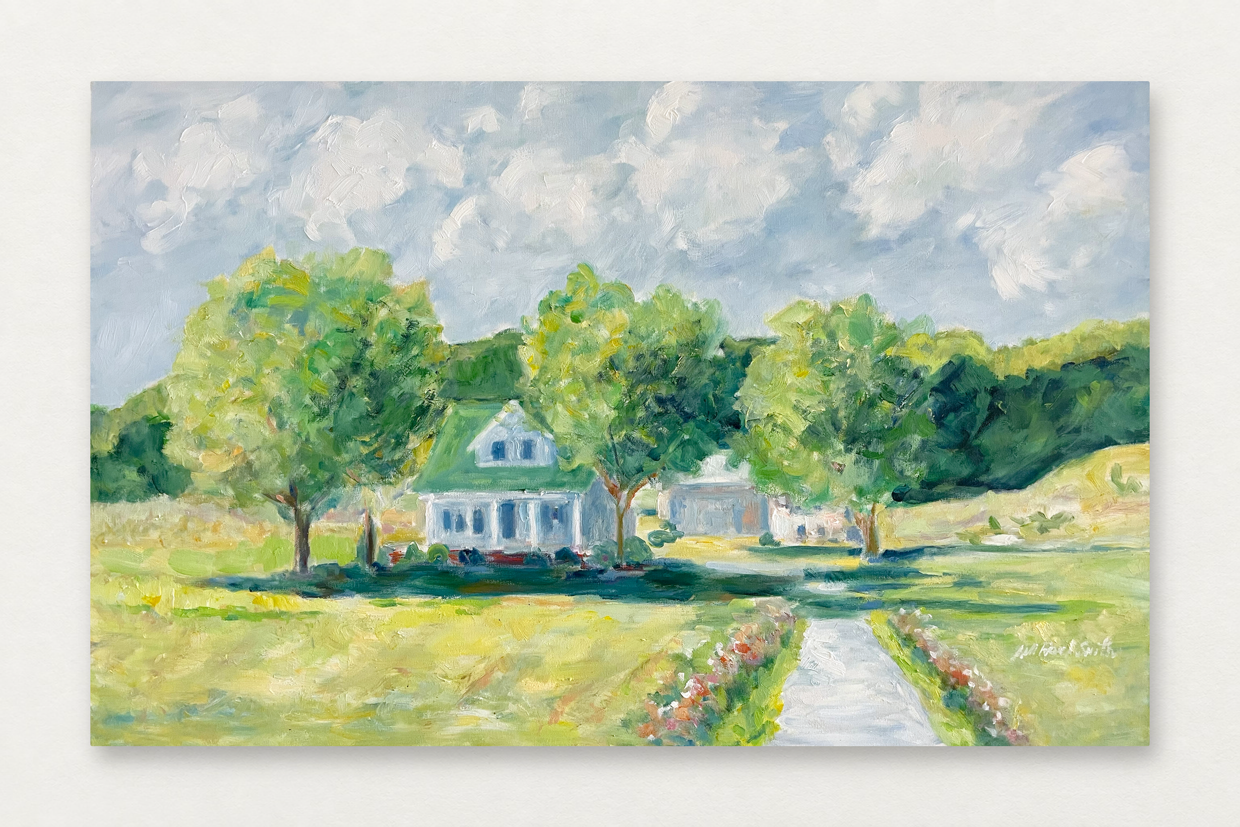 Nell Revel Smith
  Farmhouse In National Park , 2025
   Oil on canvas
  30 by 48 inches
  $5200  