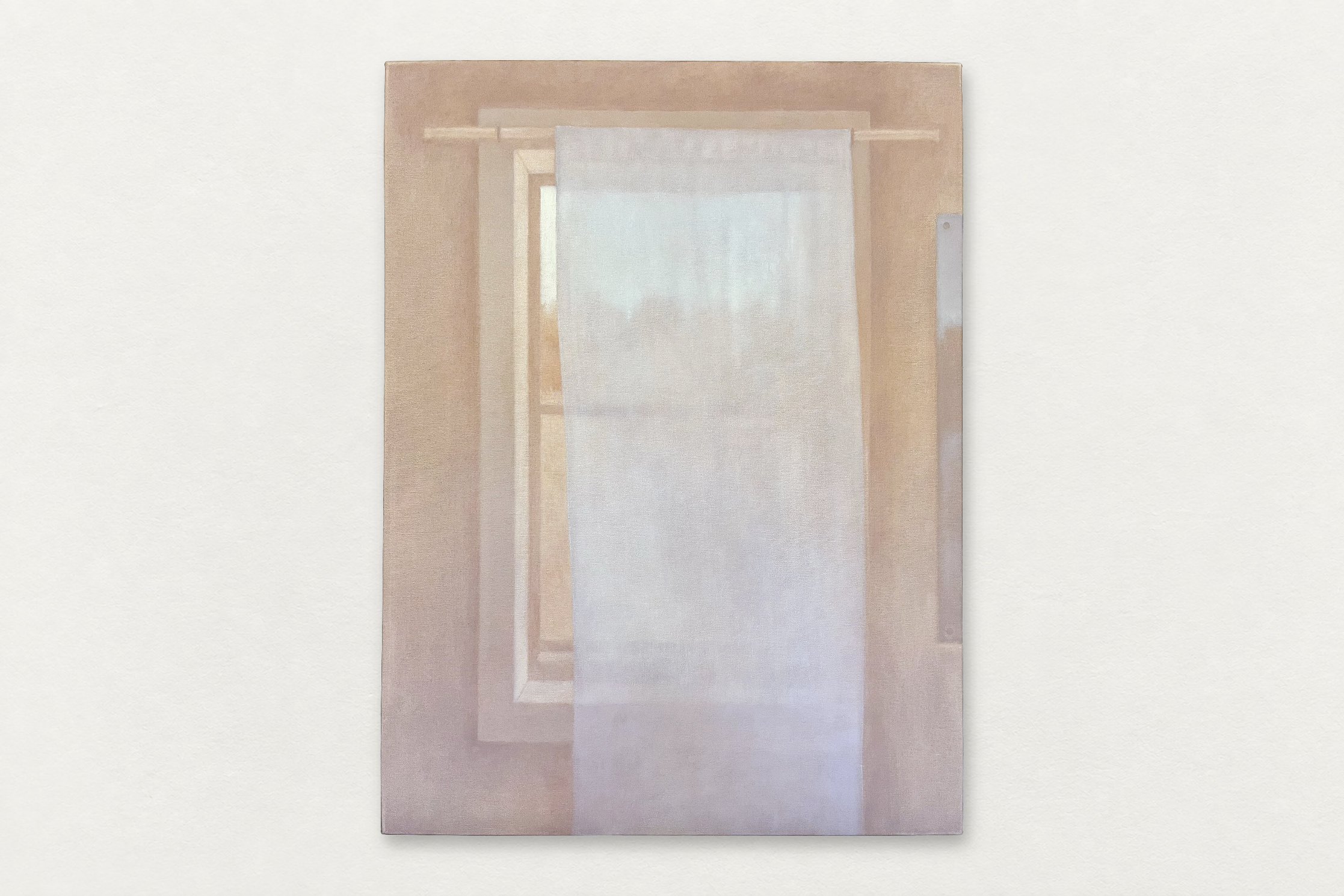 Alyssa Smith
  Window and Veil , 2025
   Oil on canvas
  40 by 30 inches
  $4500  