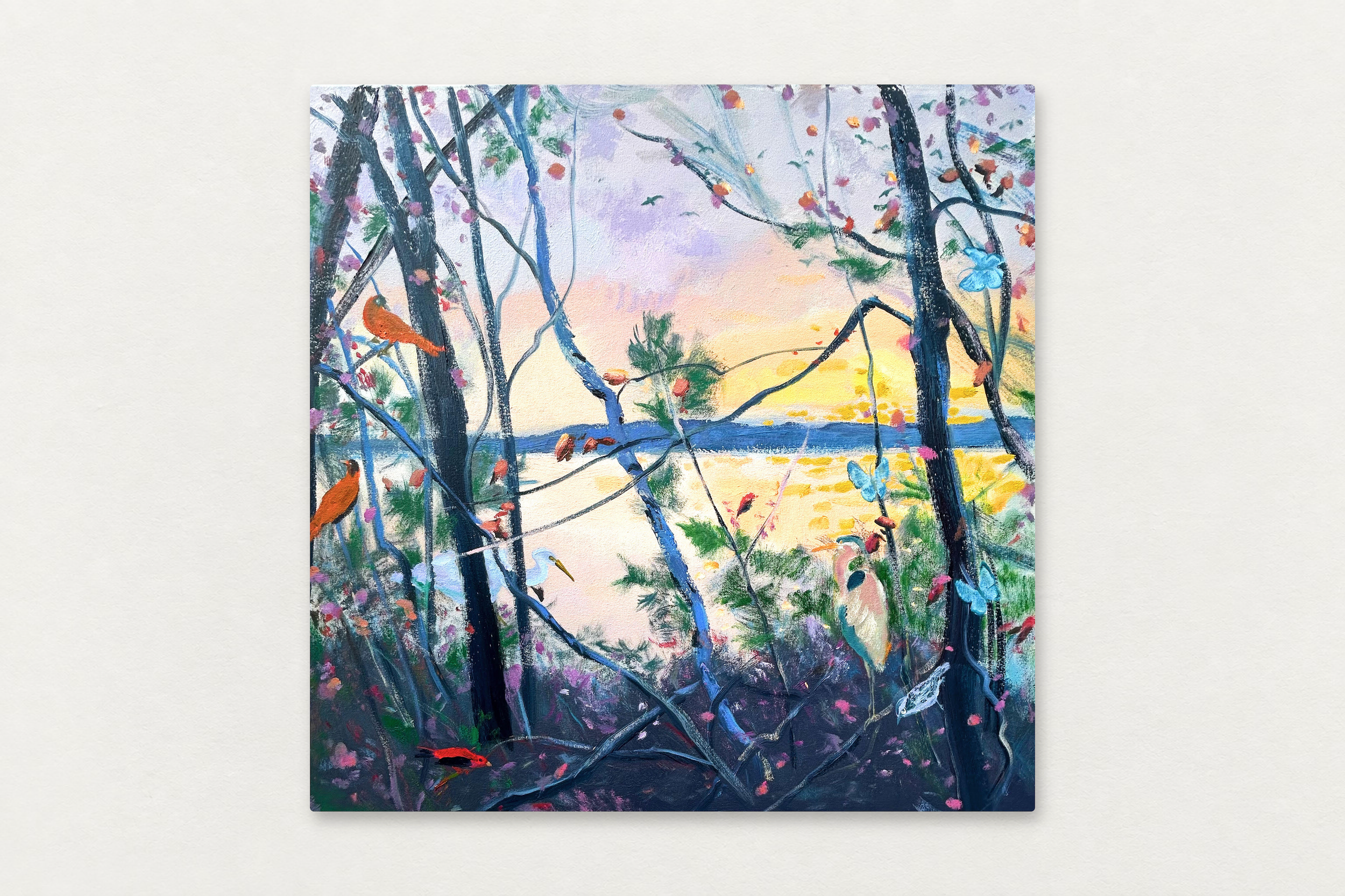 Melanie Parke
  Butter Blue , 2026
   Oil on canvas
  30 by 30 inches
  $4800  