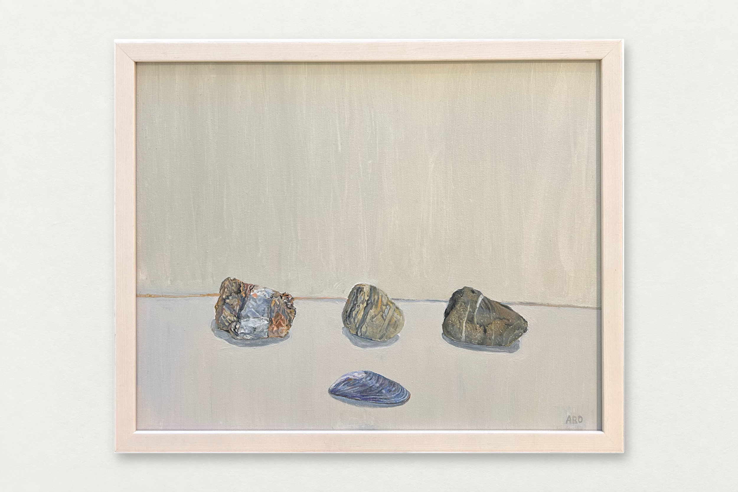 Mary Aro
  Three Rocks 
   Oil on canvas
  16 by 20 inches
  $2300  
