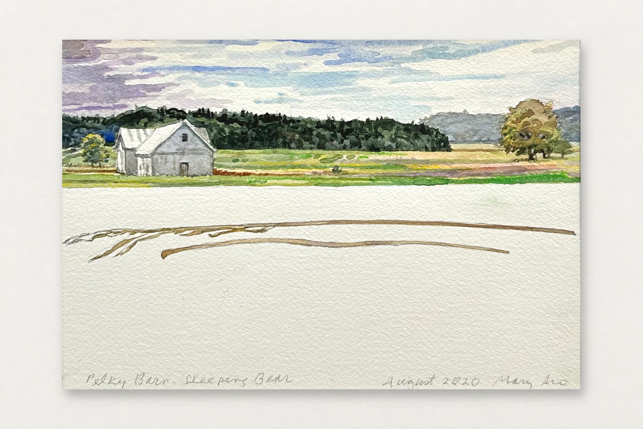Mary Aro
  Pelky Barn 
   Watercolor (Matted and Unframed)
  7 by 10.25 inches
  $700  