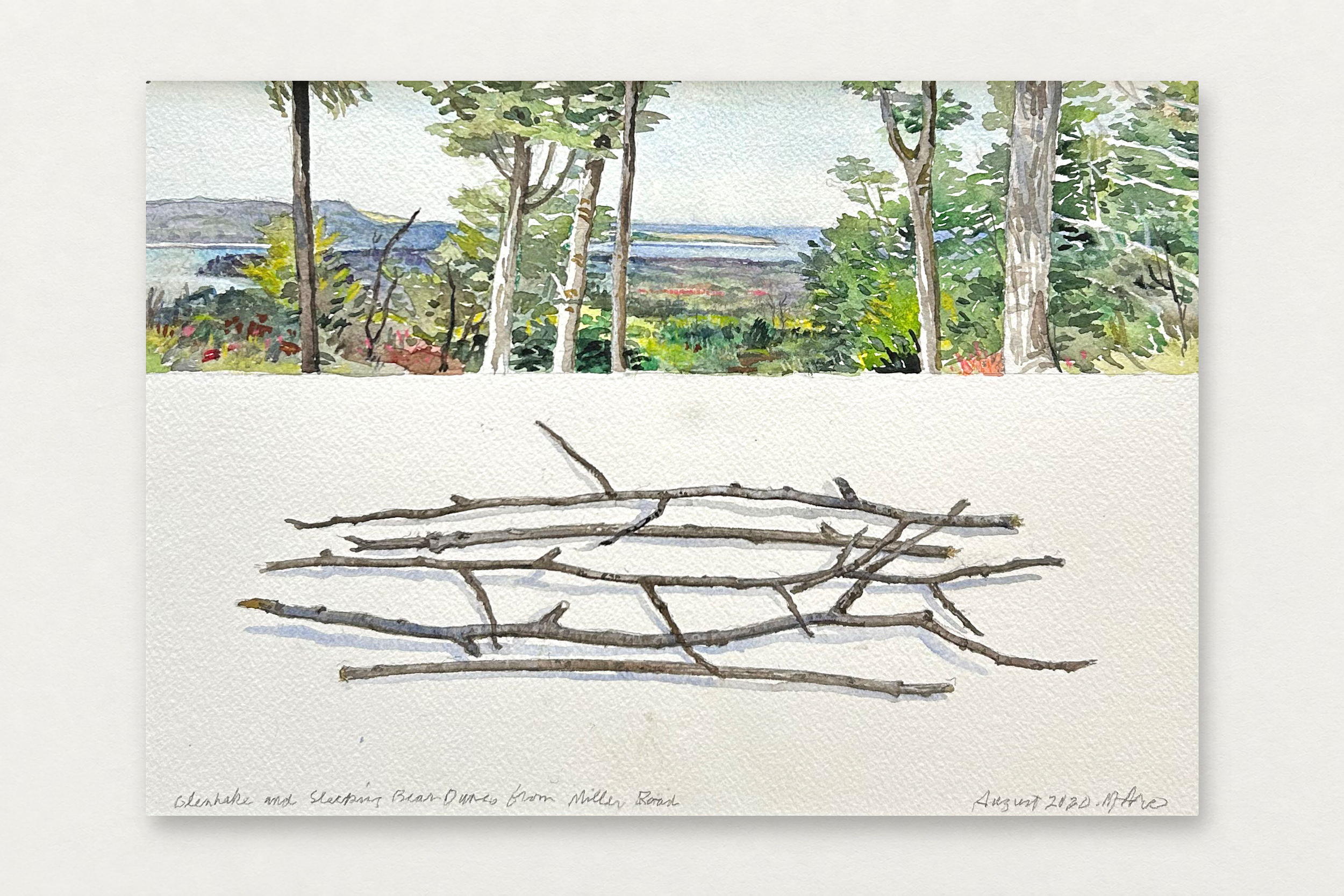 Mary Aro
  Glen Lake 
   Watercolor (Matted and Framed)
  10.25 by 14.25 inches
  $900  