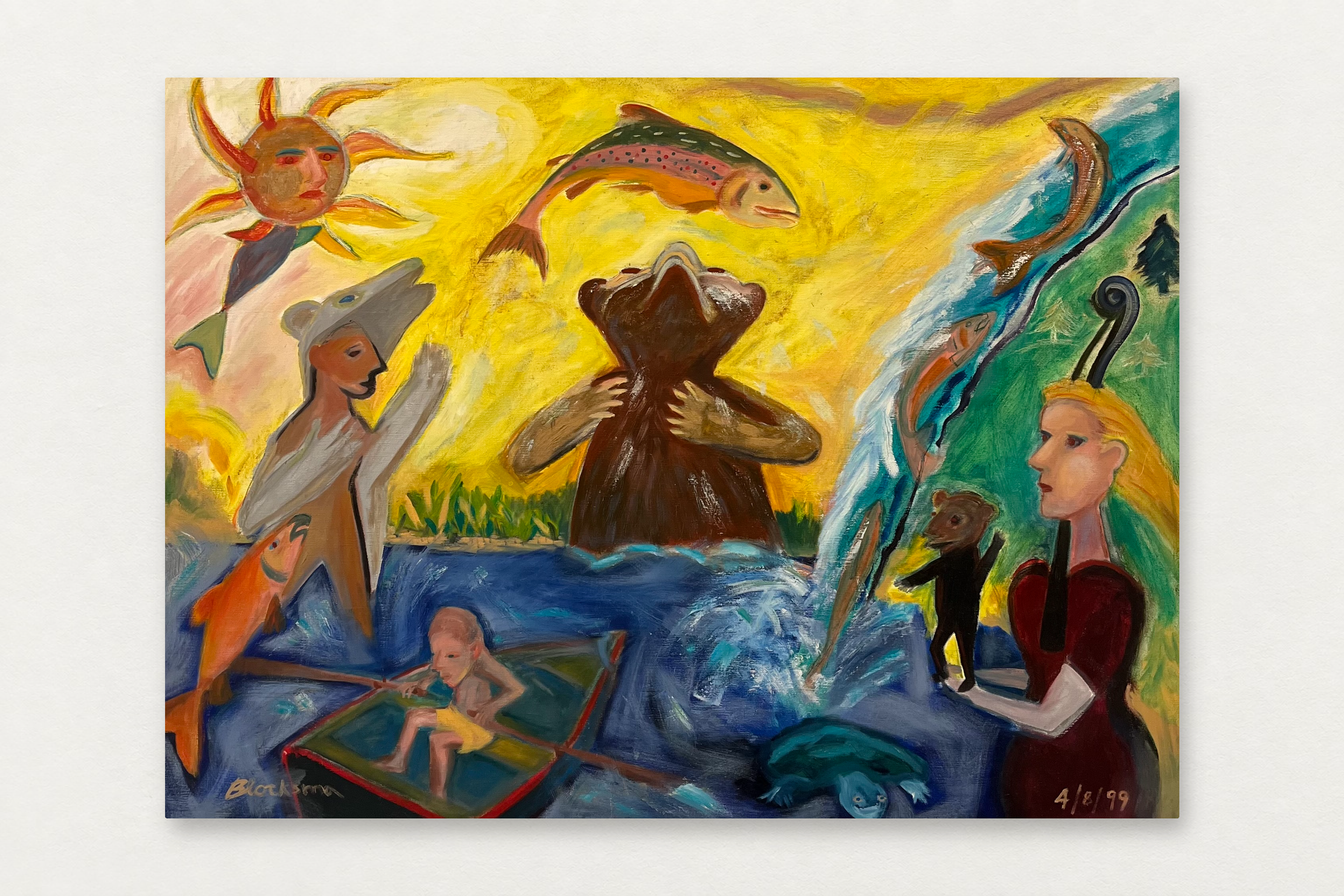 Dewey Blocksma
  Waterfall 
   Oil on canvas 
  42 by 56 inches
 SOLD  