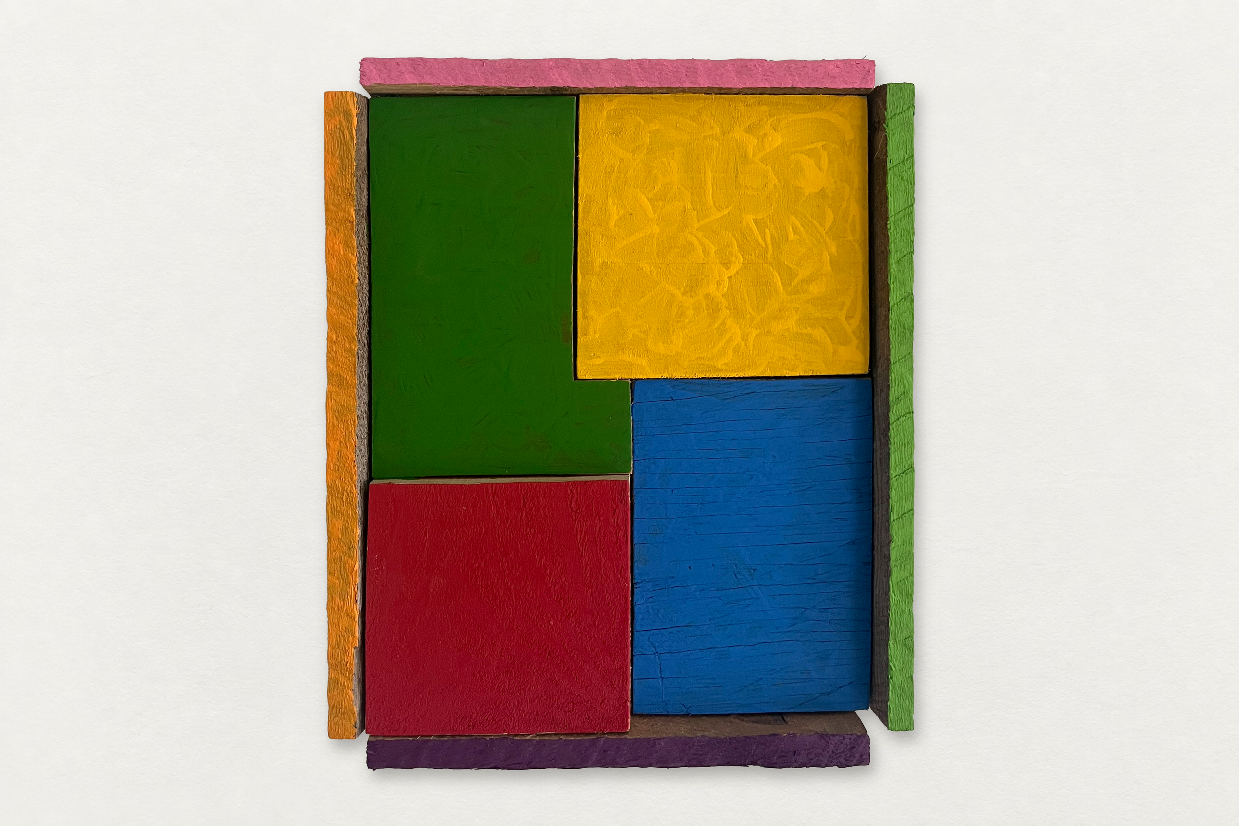 Jesse Hickman
  Color Patch , 2025
   Paint on Found Wood
  14 by 11 inches
  $600  