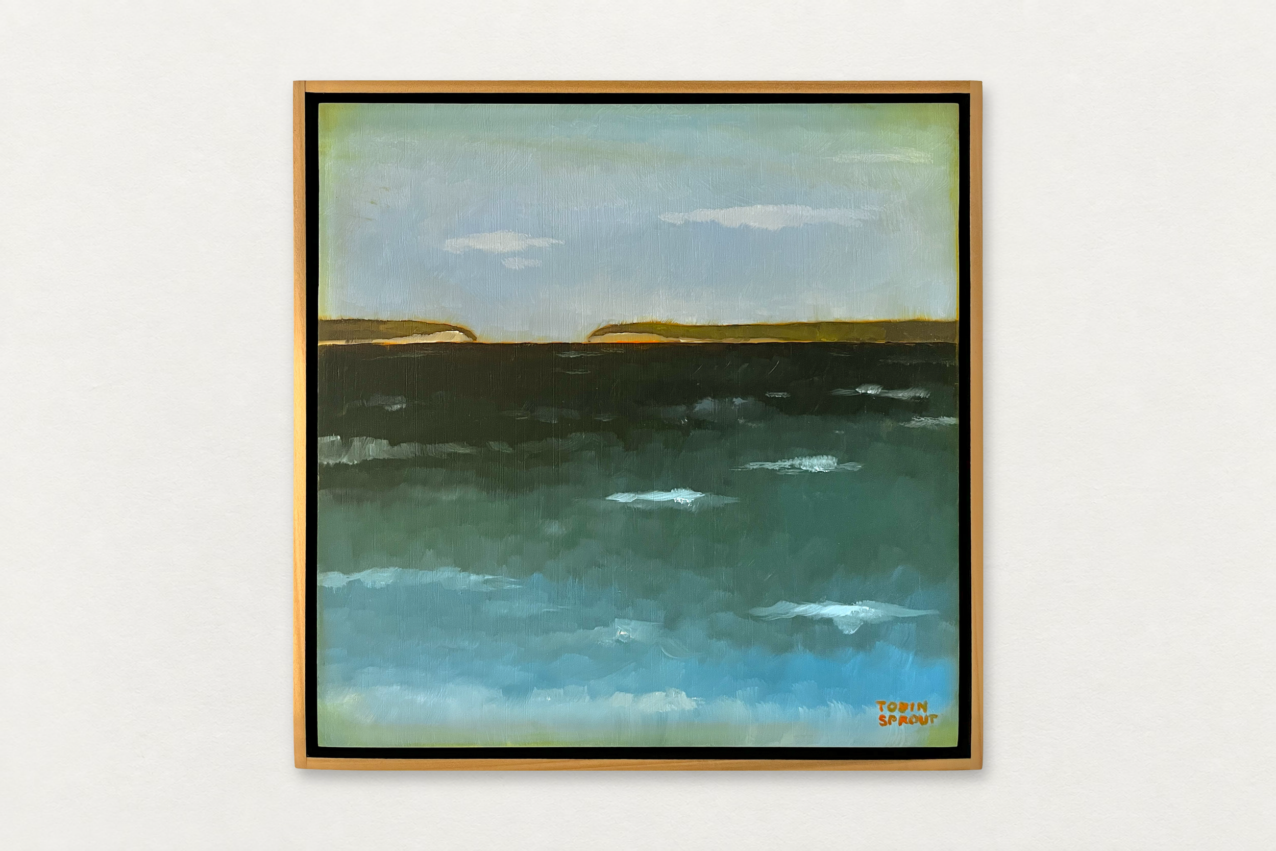 Tobin Sprout
  Manitou Islands and Water , 2026
   Oil on panel in artist's frame
  13 by 13 inches framed
  $2000  