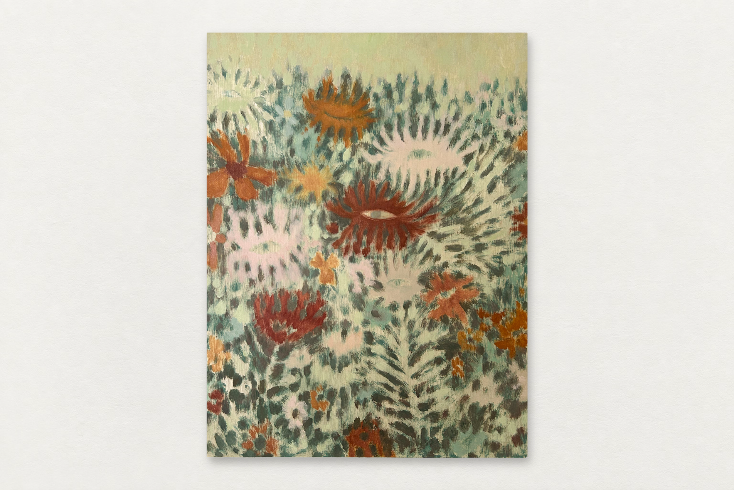 Alyssa Smith
  Seers (Learning To Navigate Invisibility) , 2026
   Oil on panel
  12 by 9 inches
  $700  
