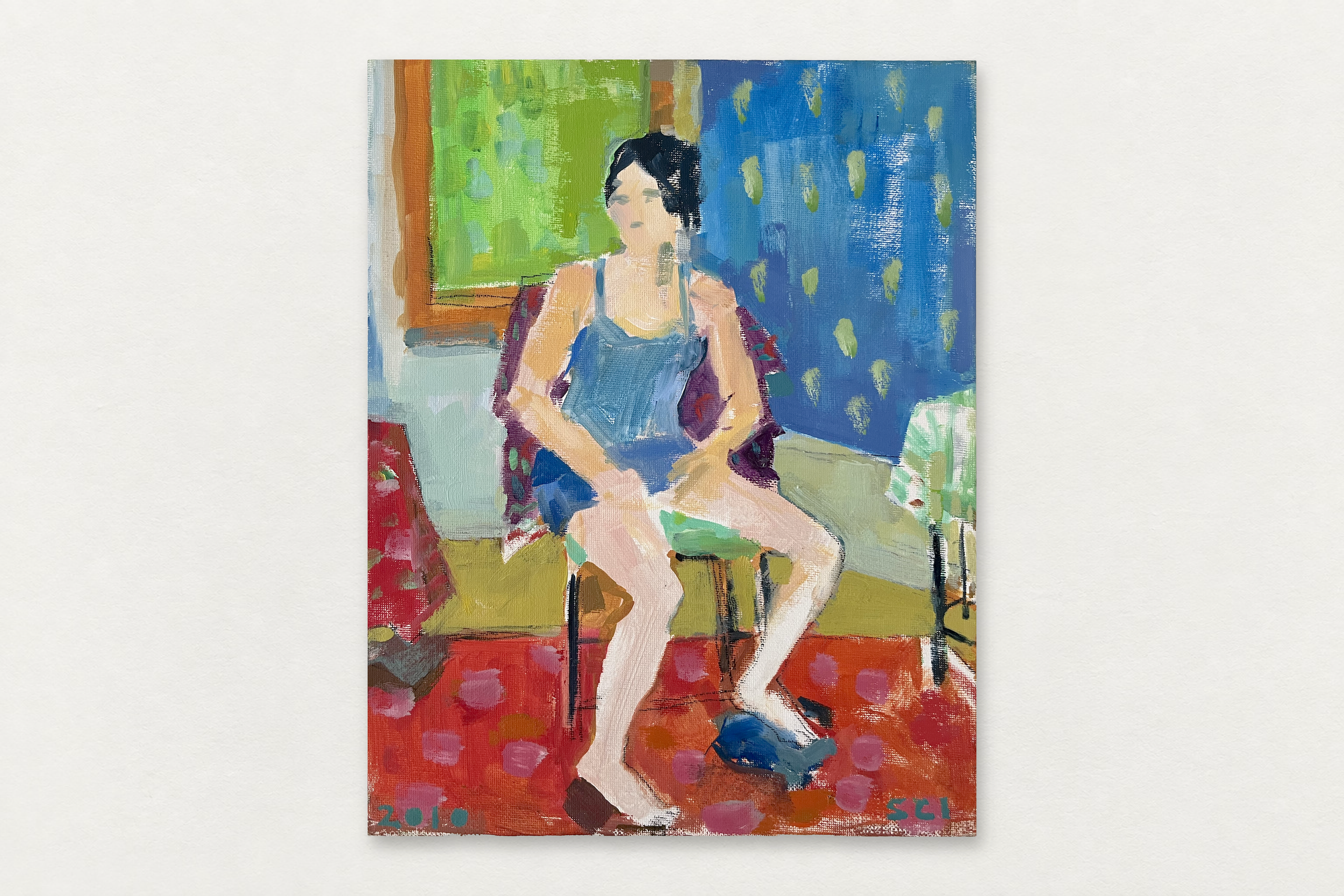 Sarah Innes
  Untitled Figure Study 
   Oil on panel
  14 by 11 inches
  $900  