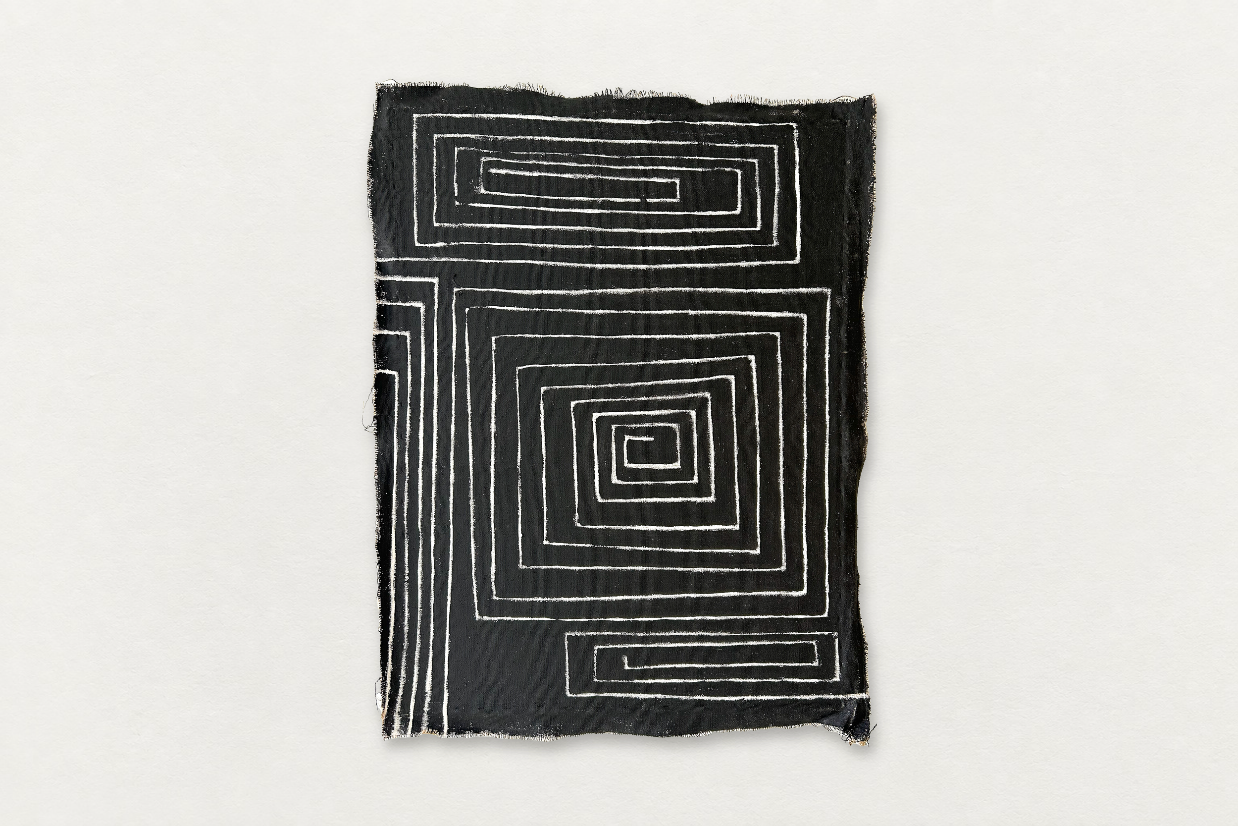 Jesse Hickman
  Poorly Conceived and Executed Ripoff of 60s Frank Stella, Soon To Be Painted Over , 2026
   Paint on Burlap
  53 by 40 inches
  $2800  