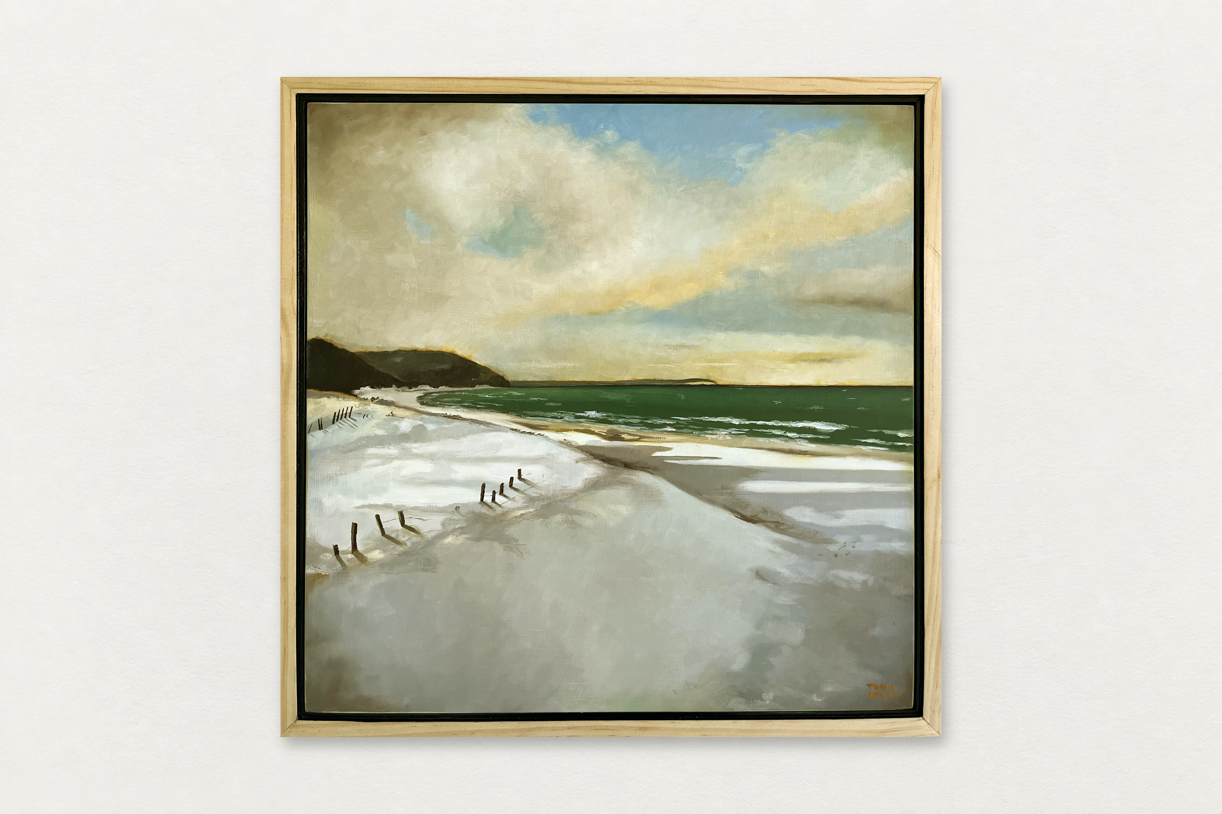 Tobin Sprout
  Whaleback and Snow Fence , 2026
   Oil on panel in artist's frame
  18 by 18 inches
  $4200  
