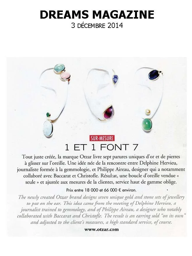 OTZAR - DREAMS MAGAZINR - 3 DÉCEMBRE 2014.jpg