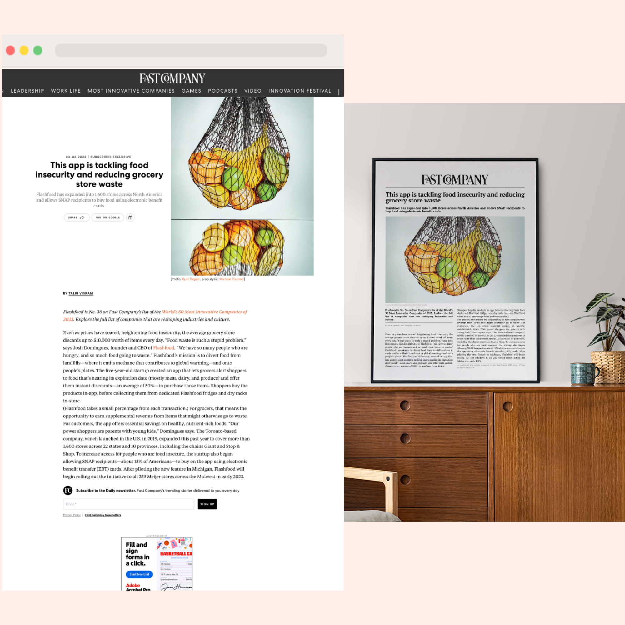 How to Turn an Online Article Into a Framed Newspaper Print