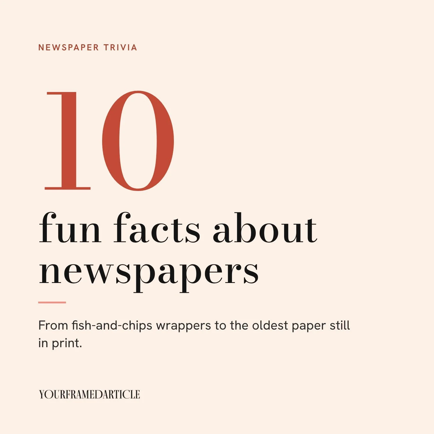 10 Fun Facts About Newspapers