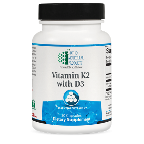 Ortho Molecular: Vitamin K2 with D3: 30 Capsules