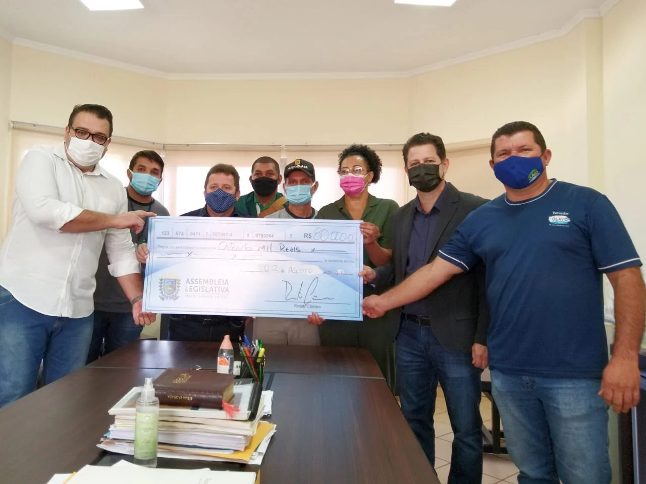 Renato Câmara entrega R$ 80 mil reais para Saúde de Dourados