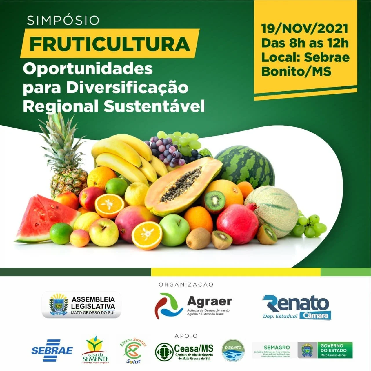 Bonito sedia I Simpósio de Fruticultura - Oportunidades para Diversificação Regional Sustentável