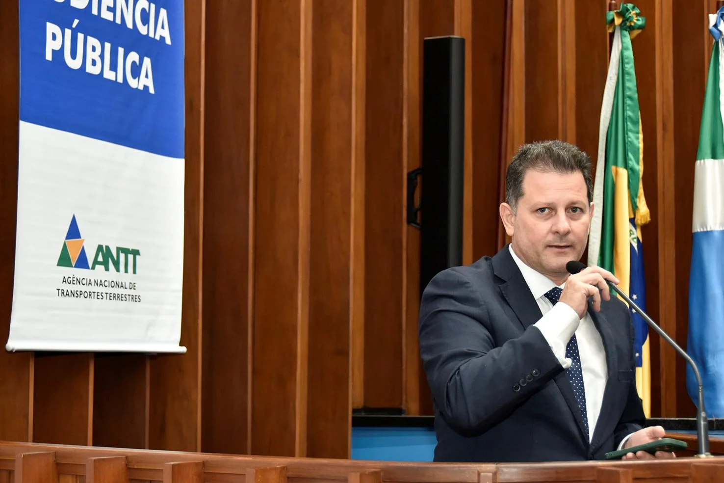  Renato Câmara cobrou conclusão de duplicação da rodovia que não foi concluída pela&nbsp;empresa / Foto: &nbsp;Wagner Guimarães/ALEMS/Reprodução 