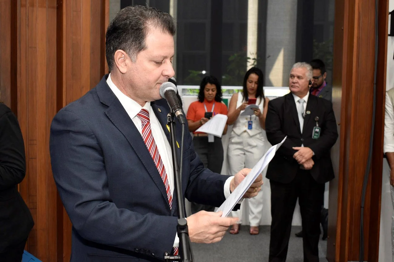    Deputado Renato Câmara apresenta, em sessão plenária, cobrança pela manutenção urgente da MS-339.    Foto: Luciana Nassar  