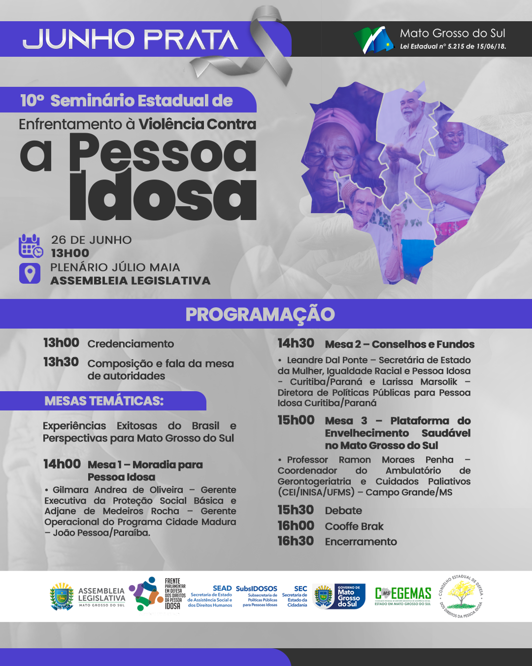 10º Seminário Estadual da Pessoa Idosa será nesta quinta na Assembleia