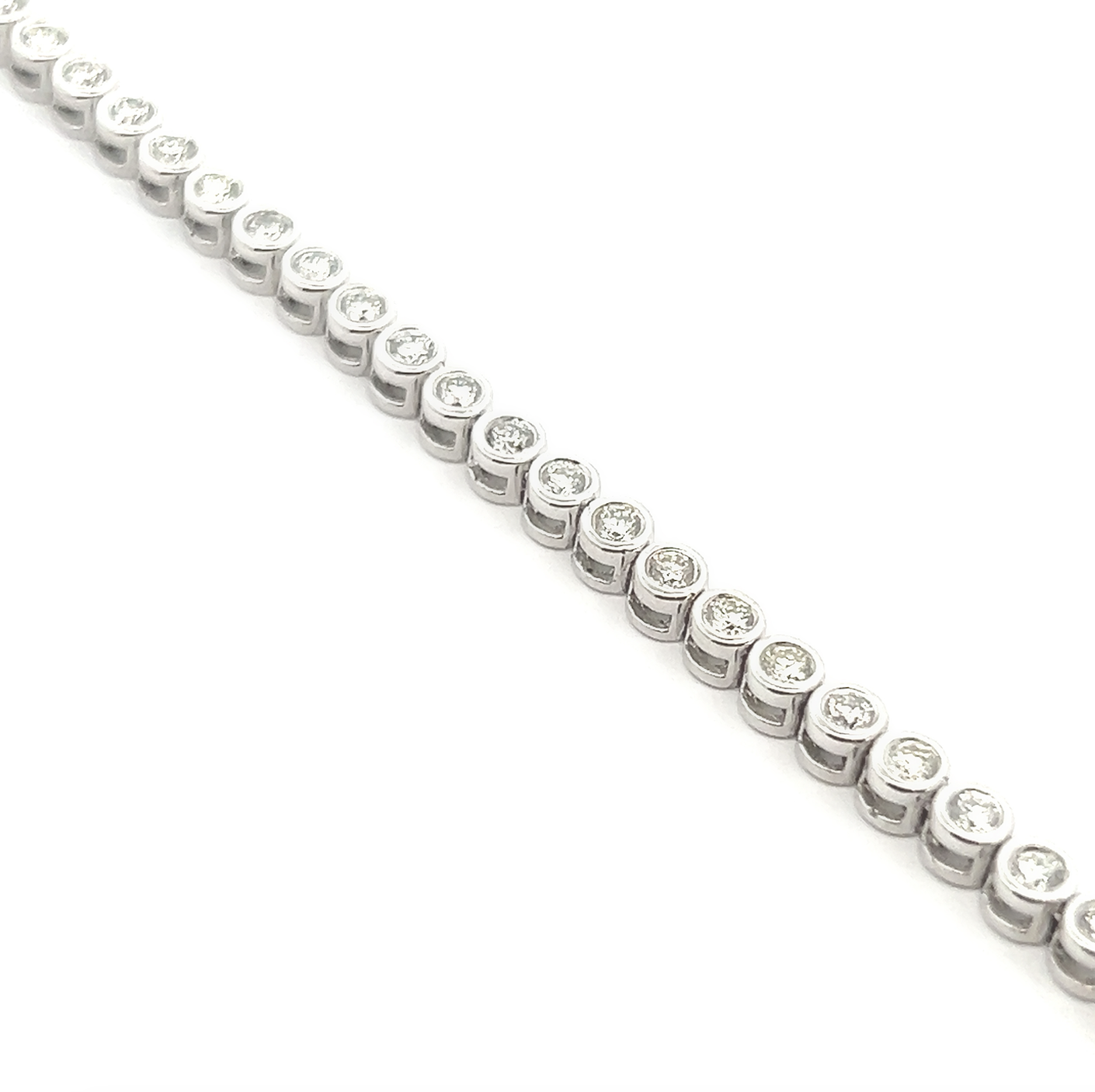 Bezel Set Tennis Bracelet 5.19CT