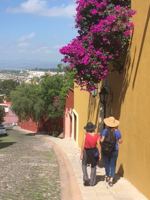 two women walking in mexico