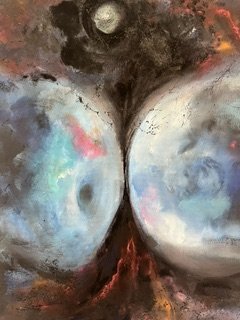 'Nebula' 
Acrylic on canvas
60cm X 50cm
Available 