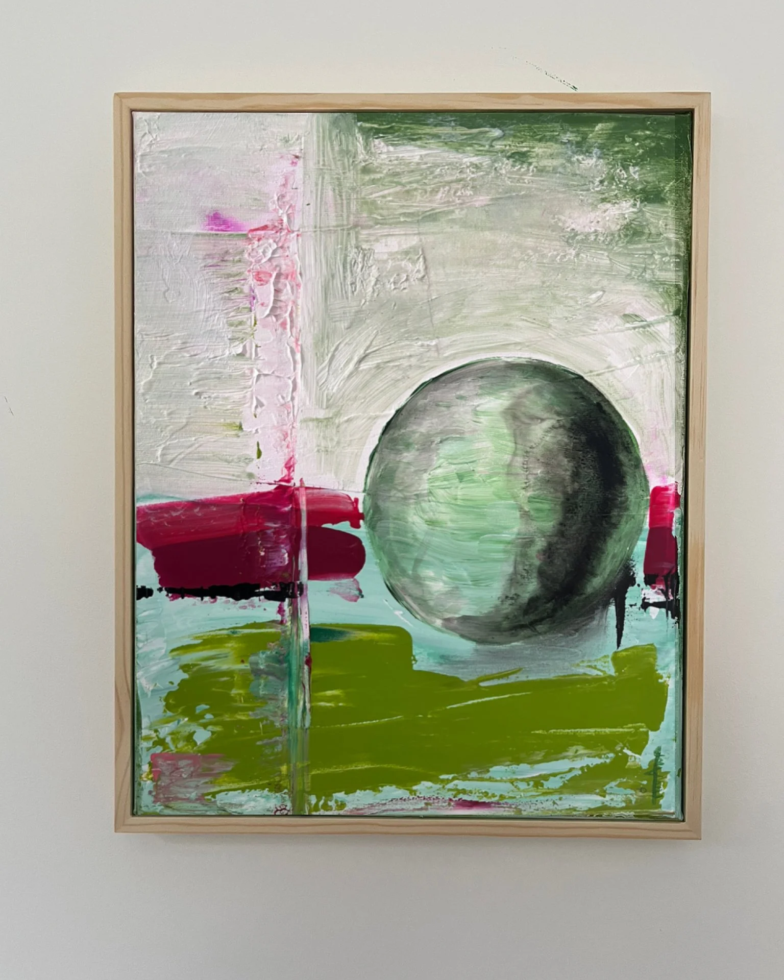 'Inner Blob II' 
Acrylic on canvas 
35cm X 28cm 
Framed 
Available