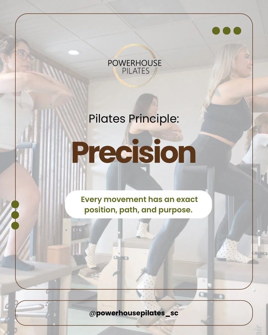Every movement has an intended position, path, and purpose. That&rsquo;s precision. That&rsquo;s Pilates. ✨

#pilatesprinciples #pilates #precision #intention #lexingtonsc
