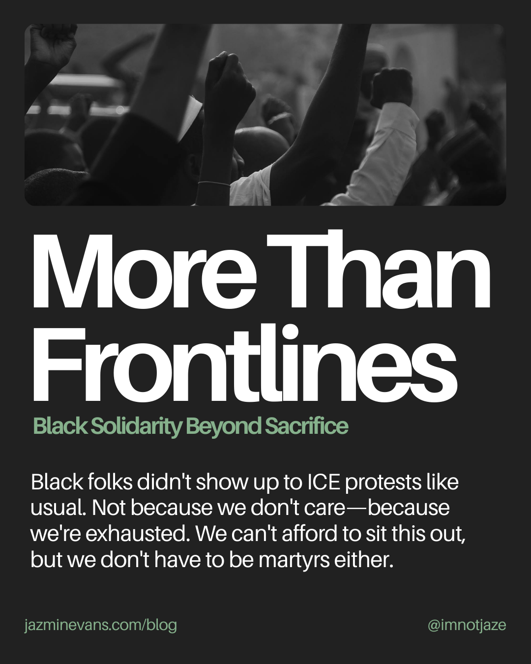 More Than Frontlines: Black Solidarity Beyond SACRIFICE 