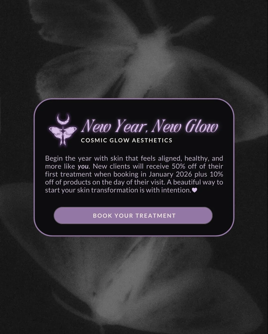 We welcome in the new year and give thanks to 2025💜 

If clear, glowing skin is a part of your New Year&rsquo;s resolutions, we&rsquo;re here to help. Swipe to see what we have going on in January 2026🫶🏼

You can book all appointments at www.cosmi