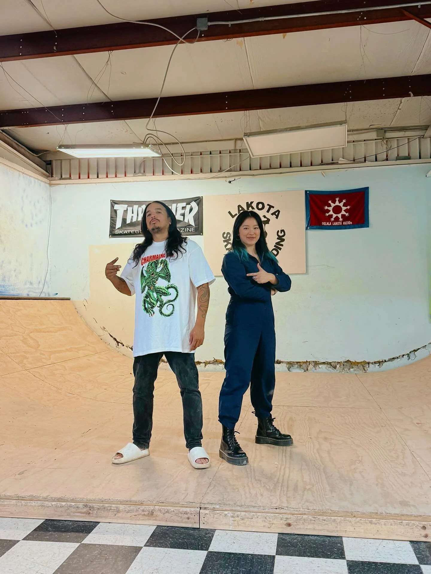 Just spent the past few days making music and skating with @lakota_skateboarding_605 and the incredible folks at @groundcontrol605 at Pine Ridge. What they&rsquo;re building for the community is vital and inspiring. Deep gratitude to @captainraab and