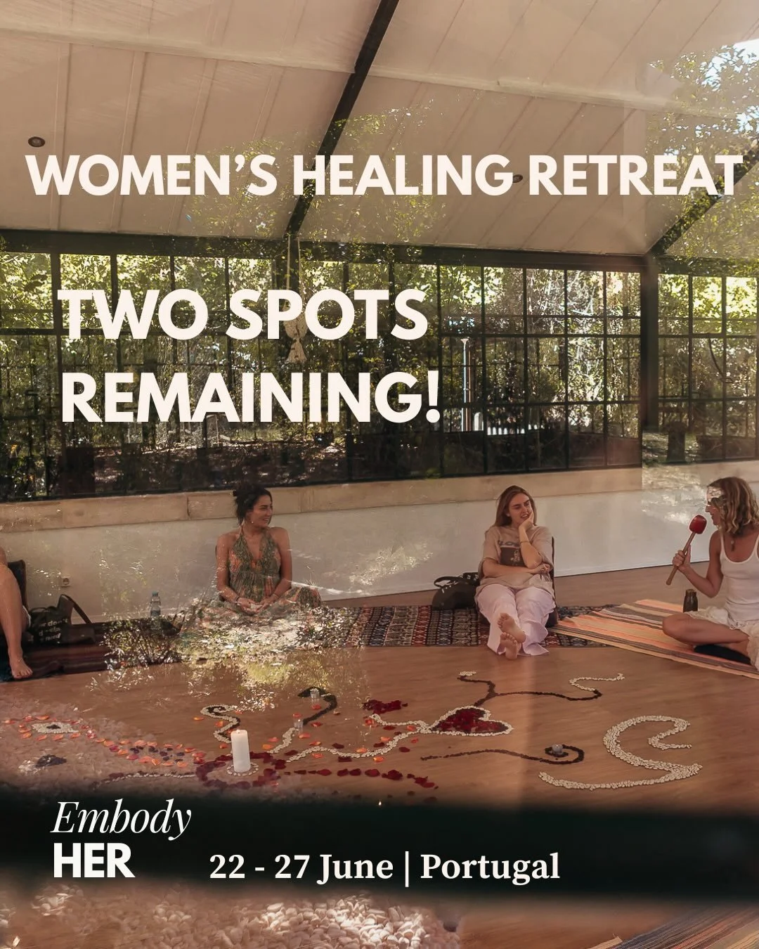 A retreat that is changing the way women live all round the world! 🥹

My heart is overflowing with this journey. It&rsquo;s deeply beautiful, powerful and healing. My wish is for more women to experience it! ❤️&zwj;🔥🌸

22-27 June | Portugal 

Our 
