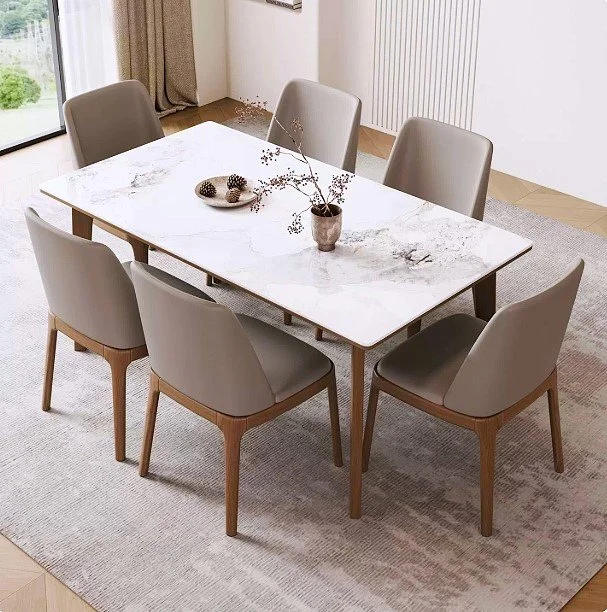 Marble sintered stone dining table