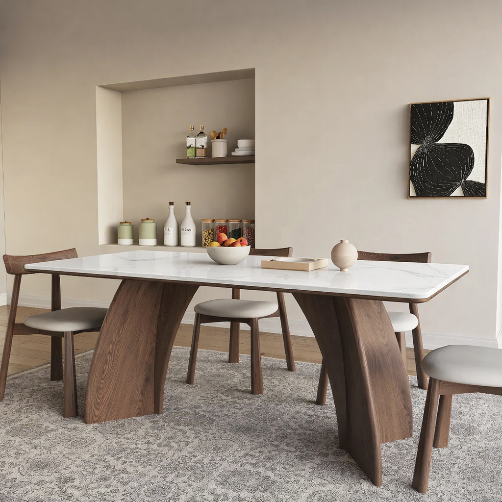 Japandi Sintered Stone Dining Table