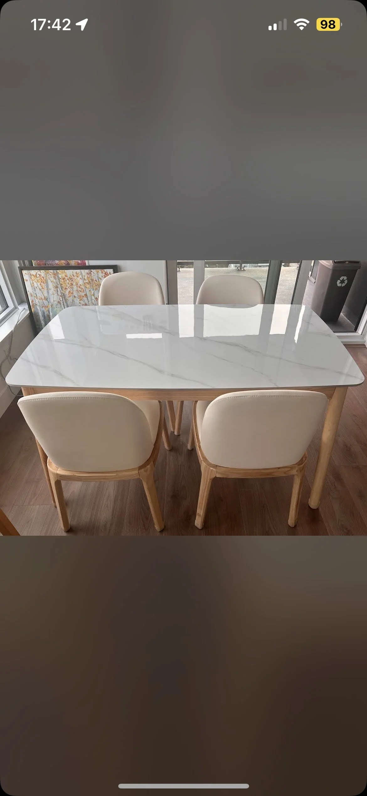 Sintered Stone Solid Wood Dining Set