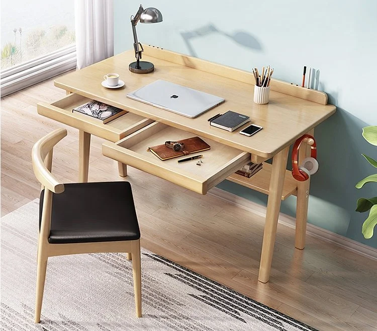 solid oak mcm study desk