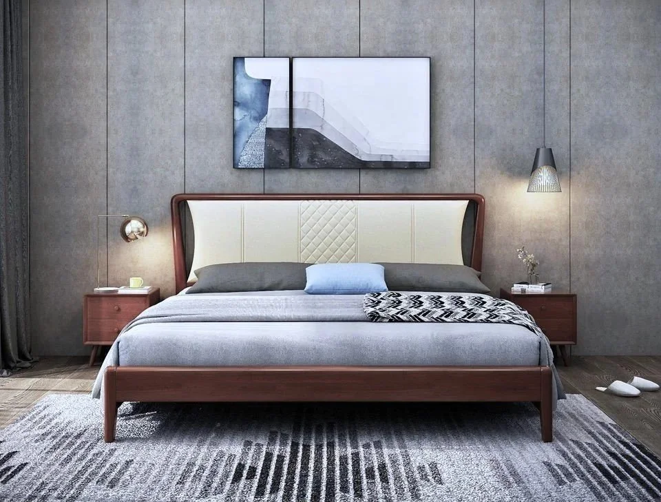 Simplistic Solid Oak Queen Bed frame