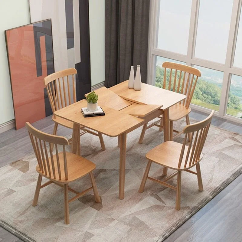36" - 47" Extendable MCM Dining Table Light Oak